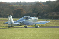 Bob & I taxi for runway 25 at Thruxton